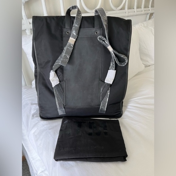 ATM Anthony Thomas Melillo Men’s Black Nylon Leather Travel Backpack XL NWT - Picture 2 of 9